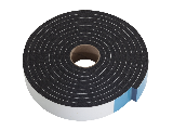 Black Rubber Sponge Weatherstrip Tape, 1 In x 1/4 In x 10 Ft