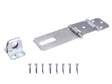 Double Hinge Zinc Plated Safety Hasp, 3-1/2 In