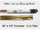 Silicone Bronze Brazing Rod 36 In x 1/8 In 1 Lb Tube