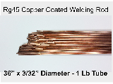 RG45 Copper Coated Welding Rod 36 In x 3/32 In 1 Lb Tube