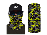 Shredneck Face Guard, Black and Green Camo Pattern