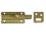 Door Slide Bolt 3" V860 Steel Brass Finish