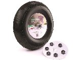 Wheelbarrow Wheel Univ Hub, 13 In Dia Ribbed Tread