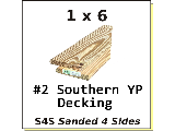 5/4 x 6 x 12 #2 YP Treated Decking Board