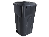 Black Wheeled Trash Can, 32 Ga