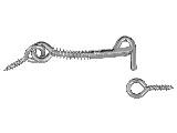 Safety Gate Hook 2-1/2" #V2002 Zinc Plated