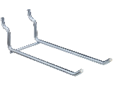 Peg Hook 6" x 1/4 Double SP2360 Zinc Steel