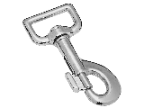 Bolt Snap Swivel Loop Eye 1 In x 3-1/8 In Nickel Finish