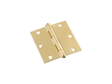 Door Hinge Square Corner 3-1/2" (2) Solid Brass