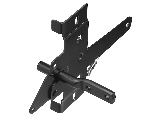 Gate Latch for Post Mount, Satin Black Finish