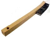 Curved Handle Wire Cleaning Brush Stainless Bristles