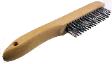 Economy Straight Handle Wire Brush With Scraper