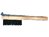 Straight Handle Wire Brush With Scraper