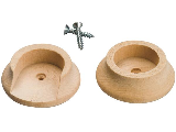 Wood Closet Rod Sockets, 1-3/8 In