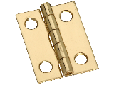 Narrow Hinges 1 x 3/4 (2) V1800 Polished Solid Brass