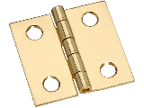 Broad Hinges 1 x 1 (4) V1802 Polished Solid Brass