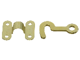 Decorative Hook & Staple Latch (2) V1841 Brass