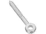 Zinc Plated Screw Eye, 5/8 In x 5 In