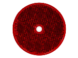 Bolt-On DOT Red Reflector, 3-3/16 In