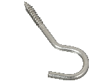 Screw Hook 1/4 In x 4-1/4 In Stainless Steel