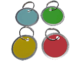 Metal Rim Colored Tag with Clip