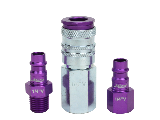 Milton "V" Style ColorFit Purple Coupler and Plug Kit, 3 Pc