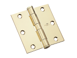 Square Corner Brass Hinge, 3 1/2 In