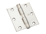 Square Corner Chrome Hinge, 3 1/2 In