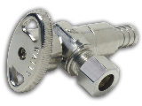 Quarter Turn Angled Water Supply Valve, 3/8 In Comp x 1/2 In Pex