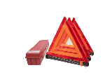 Highway Warning Triangles Kit with Case, 17 In