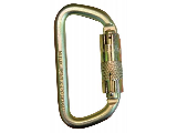 Auto twist-lock Steel Fall Rated Carabiner, 3-1/4 In