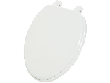 Wood Elongated Toilet Seat, White