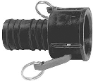 Poly Hose Coupler Female Cam & Groove x Hose Barb, 2 In