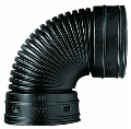 Plastic Corrugated Pipe Elbow, 4 In