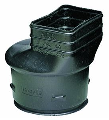 Plastic Corrugated Pipe Downspout Adapter, 2 In x 3 In