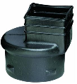 Plastic Corrugated Pipe Downspout Adapter, 3 In x 4 In