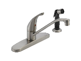 Classic Single Handle Kitchen Faucet with Sprayer