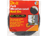 Felt Weatherseal Nail-On, 5/8In x 3/16 In x 17 In L