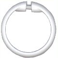 Shower Curtain Rings 12 Pack, White