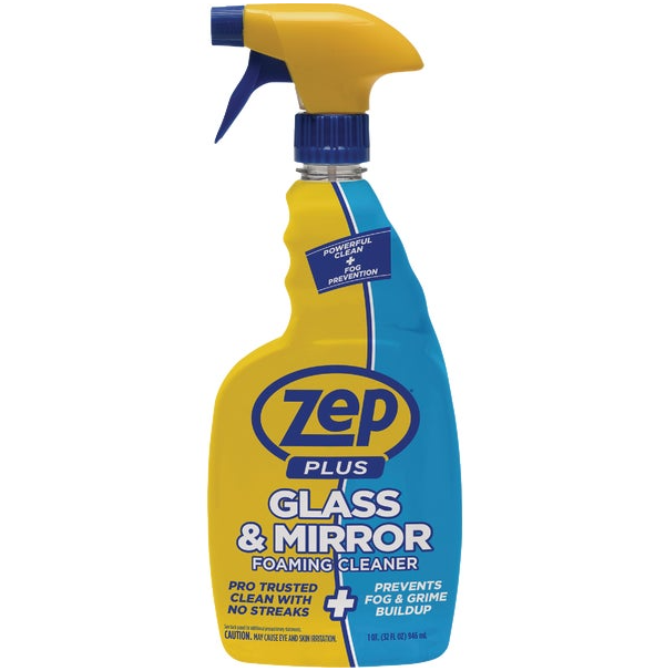 Zep Plus 32 Oz Glass & Mirror Foaming Cleaner