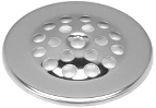 Chrome Tub Drain Strainer, 2-7/8 In