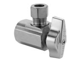 Quarter Turn Angled Water Supply Valve, Comp x FPT (Sizes)