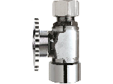 Quarter Turn Straight Water Supply Valve, 1/2 In Compression x 1/2 In FIP