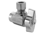 Quarter Turn Angled Water Supply Valve, 3/8 In Comp x 1/2 In Sweat