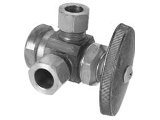 Multi Turn Dual Outlet Water Supply Valve, Comp x Comp x FPT (Sizes)