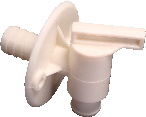 Barbed Tip Flanged Plastic Spigot 1/2 In