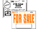 Sign Attaches by Static Cling: For Sale