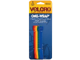 Multi Color 8 In Velcro Tie, 5 Pack