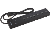 Plastic 7 Outlet  And Coax Surge Protector Strip