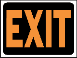 Sign 9 x 12 Plastic: Exit